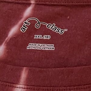 Art Class Burgundy Top XXL